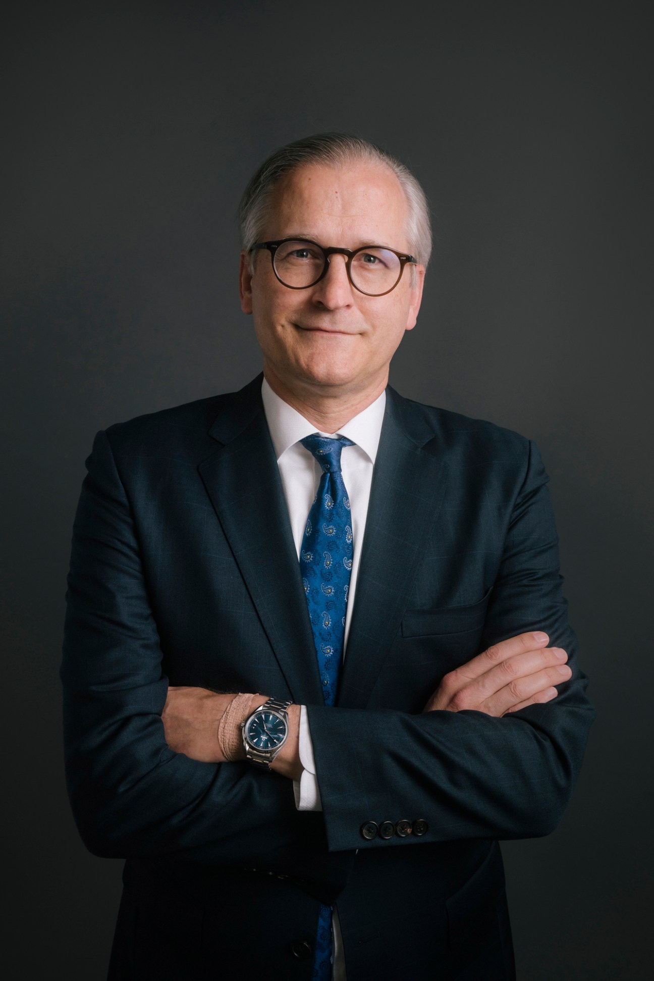 Studio portrait of Brian Rhoads, managing editor of SCMP