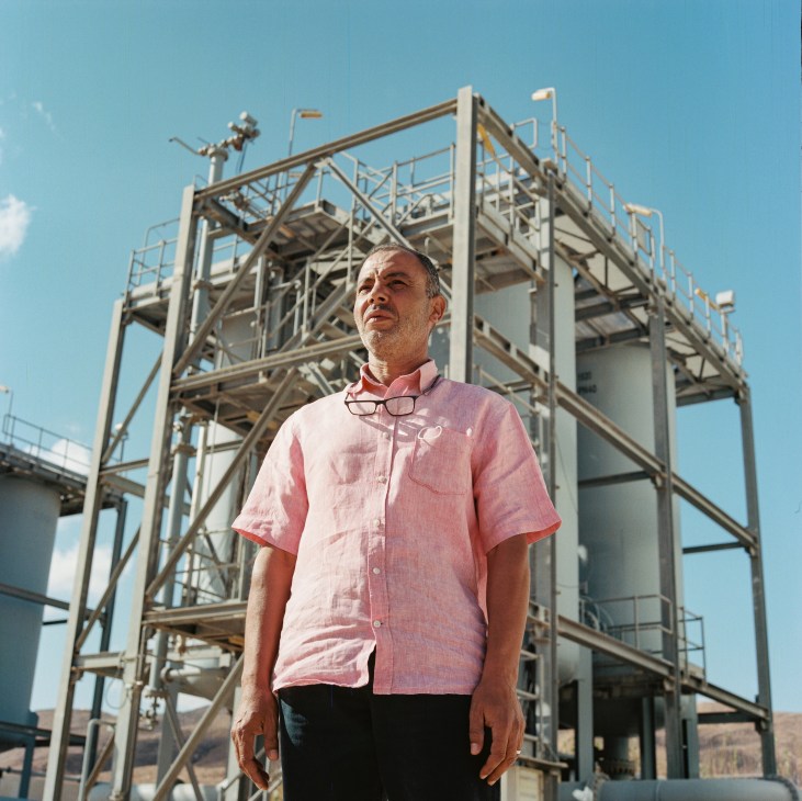 Portrait of Ahmed Aldeeb from Libya's Man-Made River Authority discussing infrastructure projects