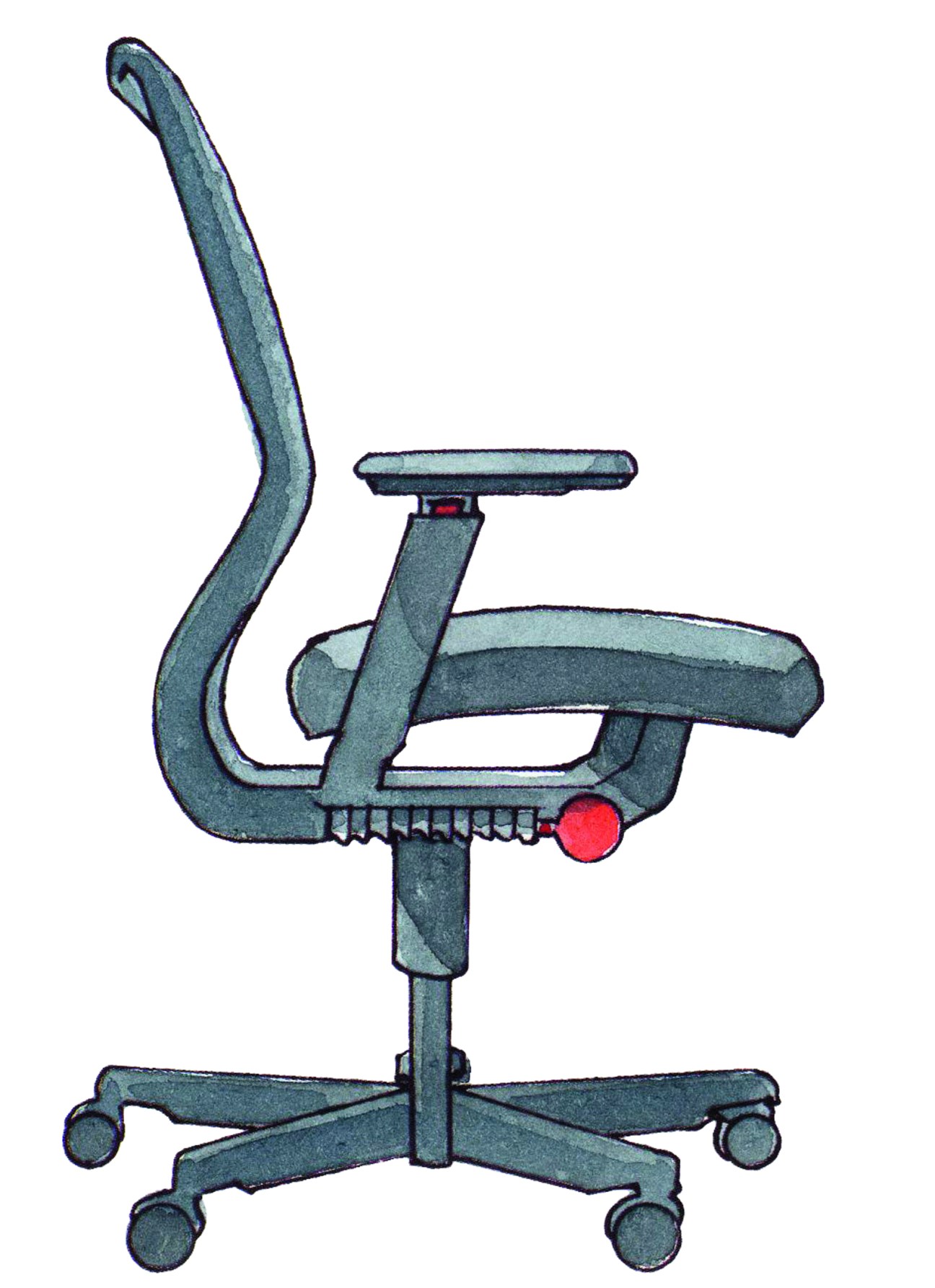 Marc Newson task chair for Knoll with ergonomic design and adaptive back webbing