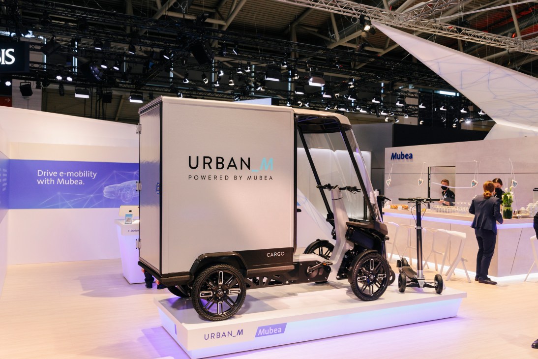 Mubea's Urban_M Cargo electric cargo vehicle concept displayed at IAA Mobility motor show