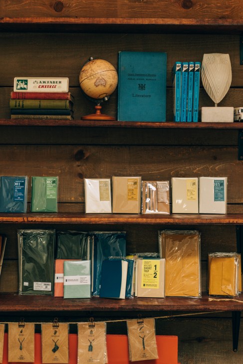 Shelves in a bookstore in Zurich
