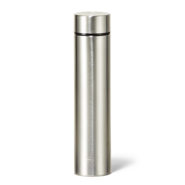Stainless steel flask by Design Works Ancient, a lightweight 180ml takeout coffee holder.