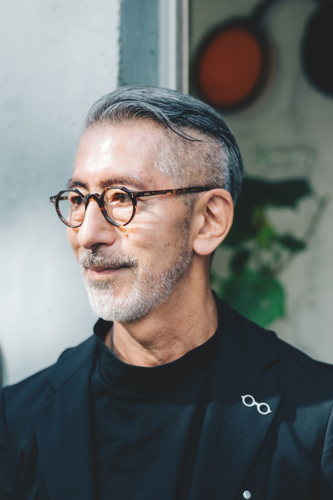 Founder Tetsuya Okada in Lesca Lunetier specs