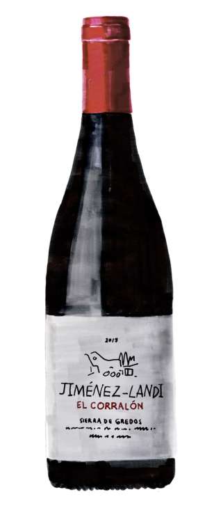 Jiménez-Landi El Corralón 2019 red wine bottle from Sierra de Gredos, Spain.