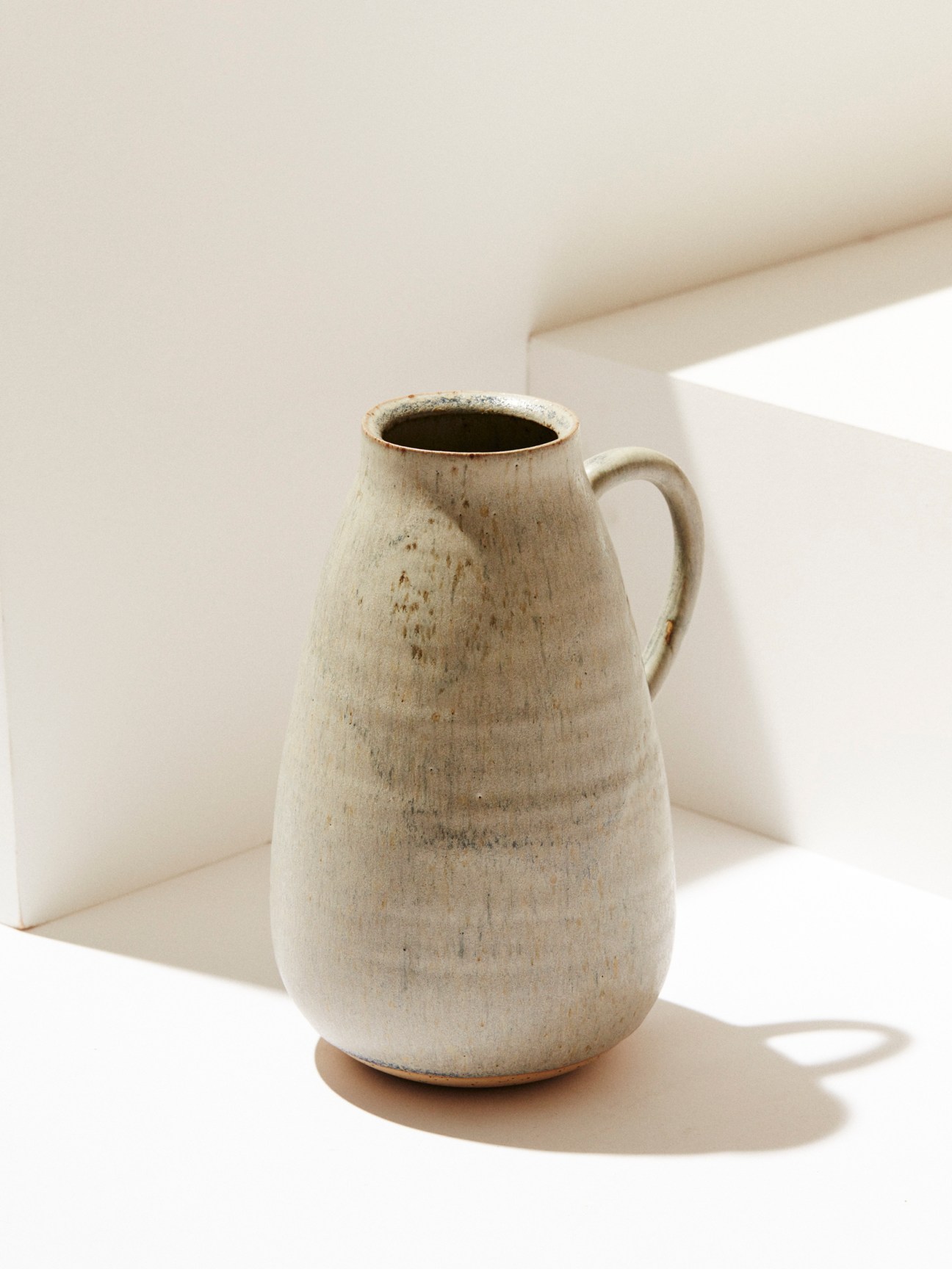Ceramic jug with speckled beige glaze by Keramik Barbara Wihann