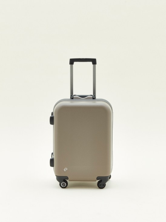 Proteca Equinox Light U grey carry-on suitcase with retractable handle and wheels.