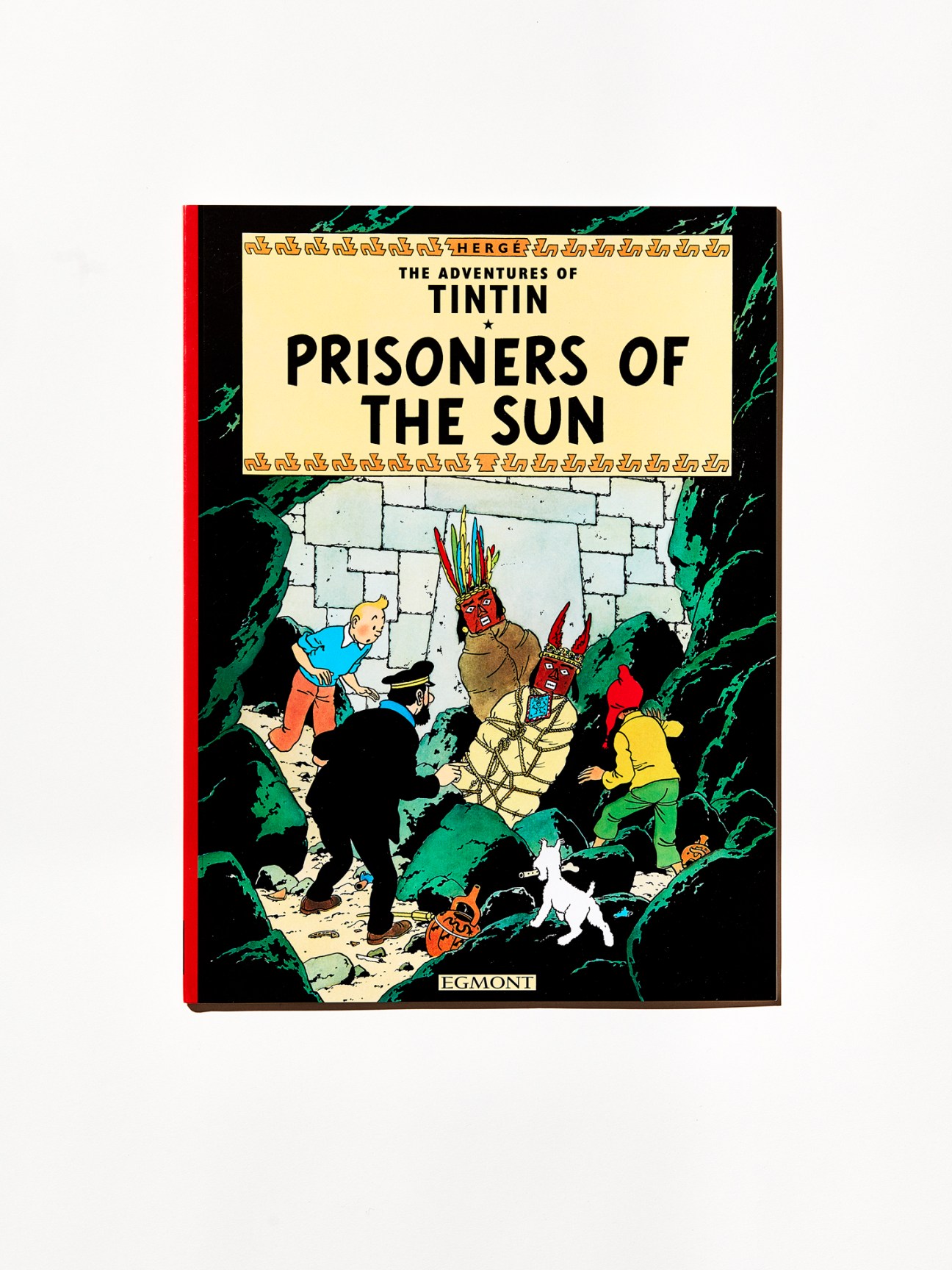 Prisoners of the Sun book cover by Hergé featuring Tintin comic book adventure
