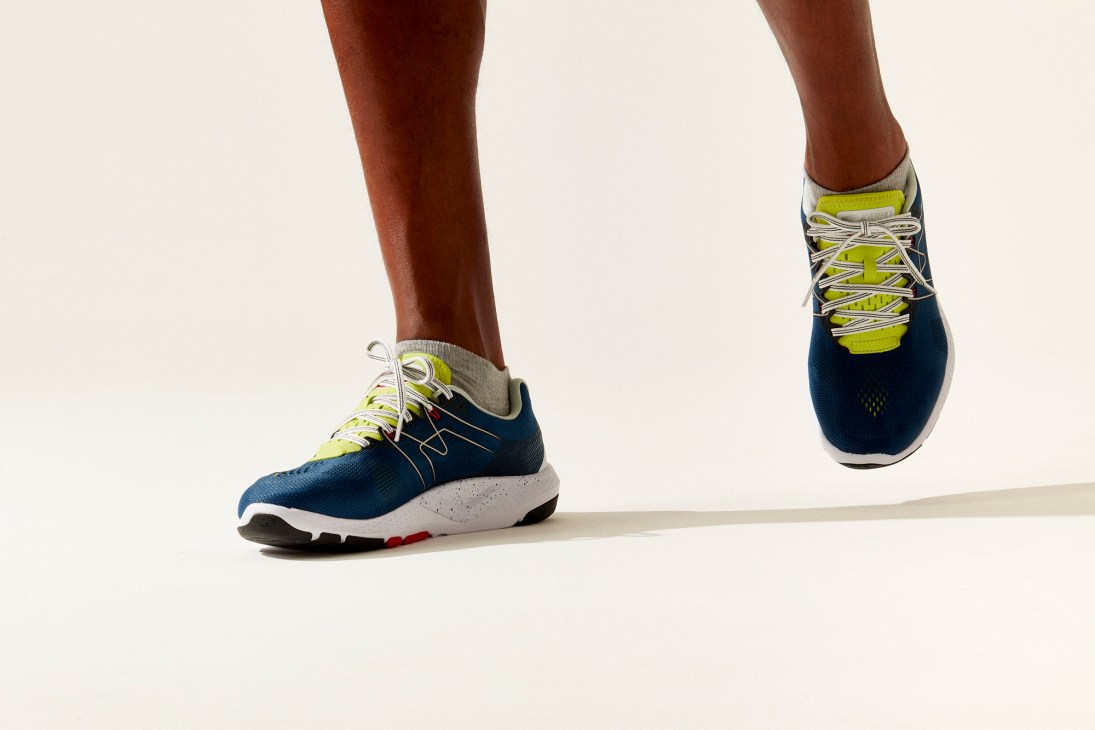 Ikoni Ortix running shoe by Karhu with Adidas socks
