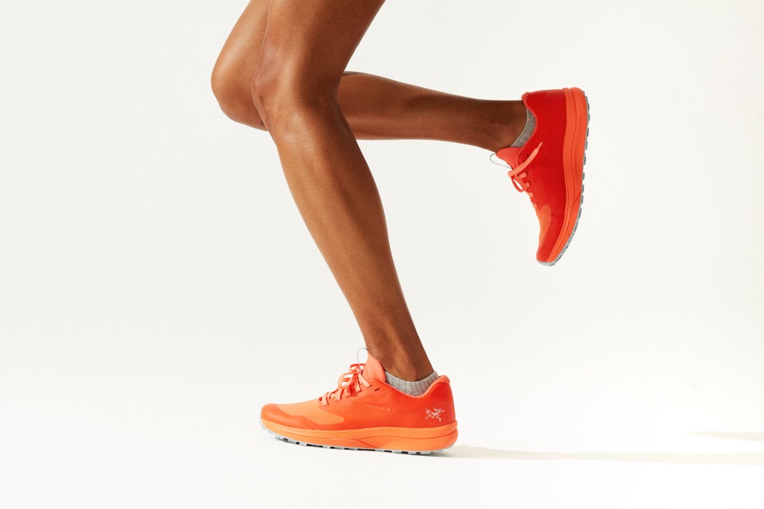 Norvan LD 2 trail running shoe by Arc'teryx with Nike socks
