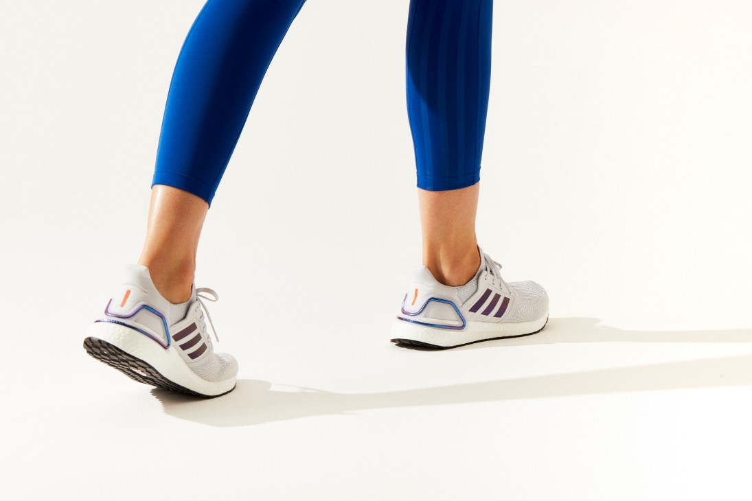 Ultraboost 20 running shoe and leggings by Adidas
