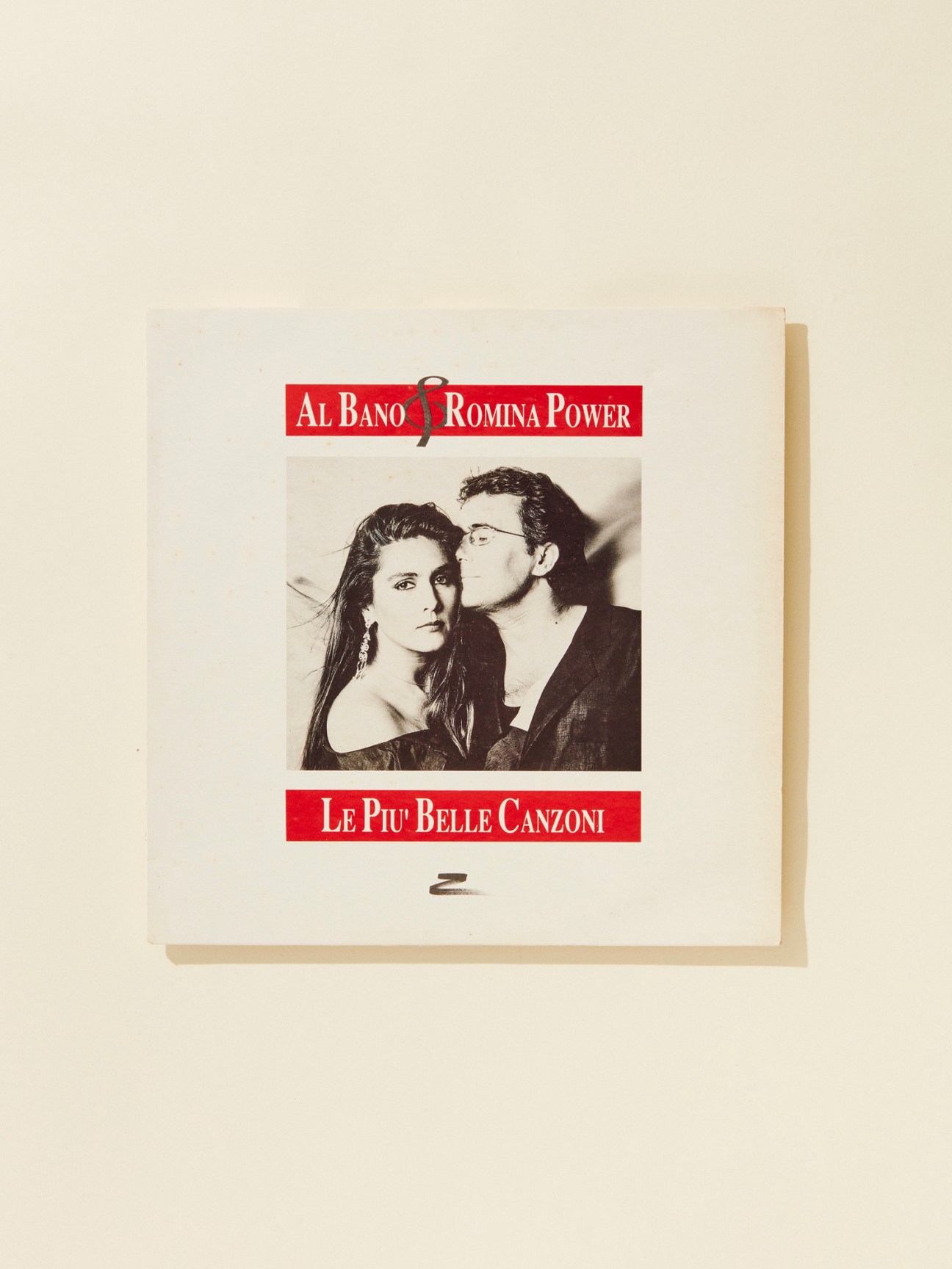 Al Bano & Romina Power album cover 'Le Più Belle Canzoni' featuring black and white portrait of the duo.