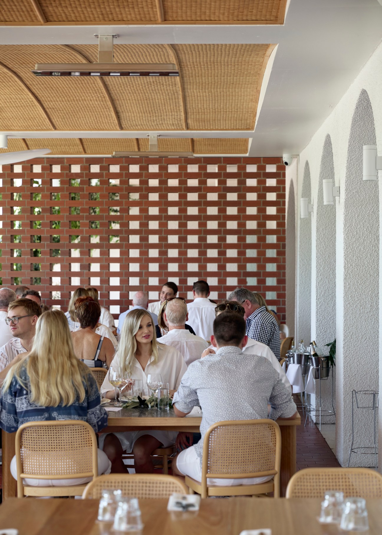 Lunch on the terrace at The Greek Club