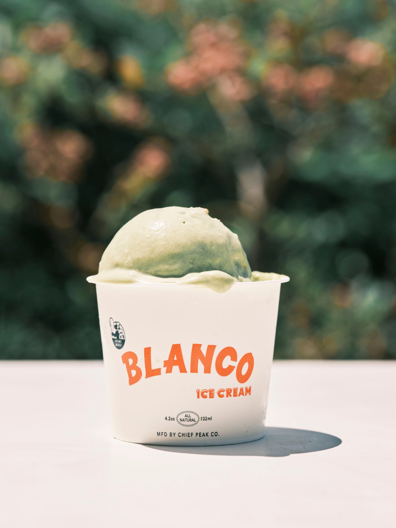 Portrait of three founders of Blanco Ice Cream standing together in their shop