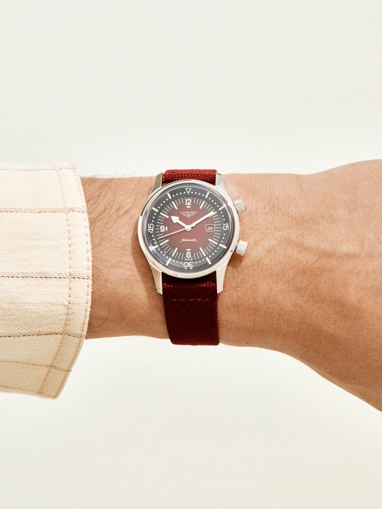 Legend Diver watch by Longines with vintage diving watch styling