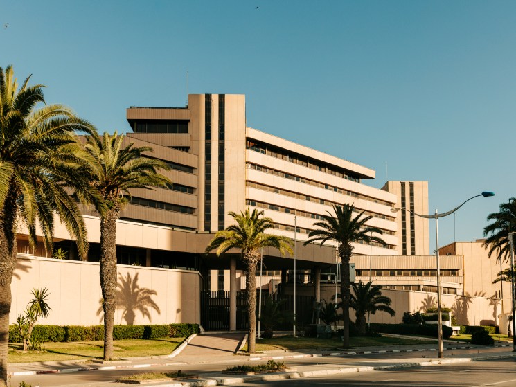 The Central Bank of Tunisia building with modernist architectural features