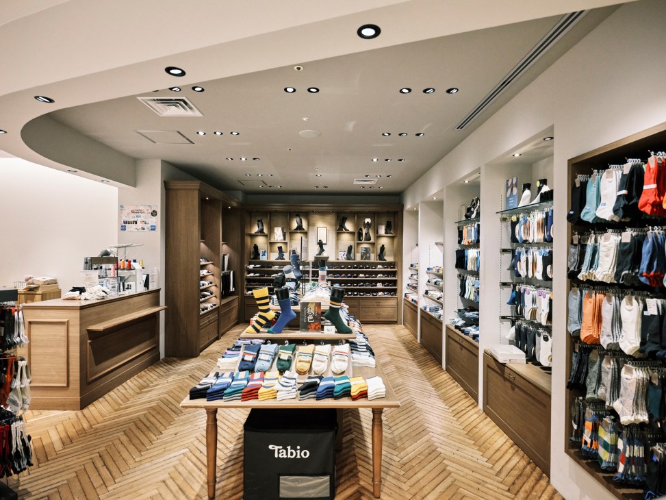 Exterior view of Tabio shop storefront in Osaka