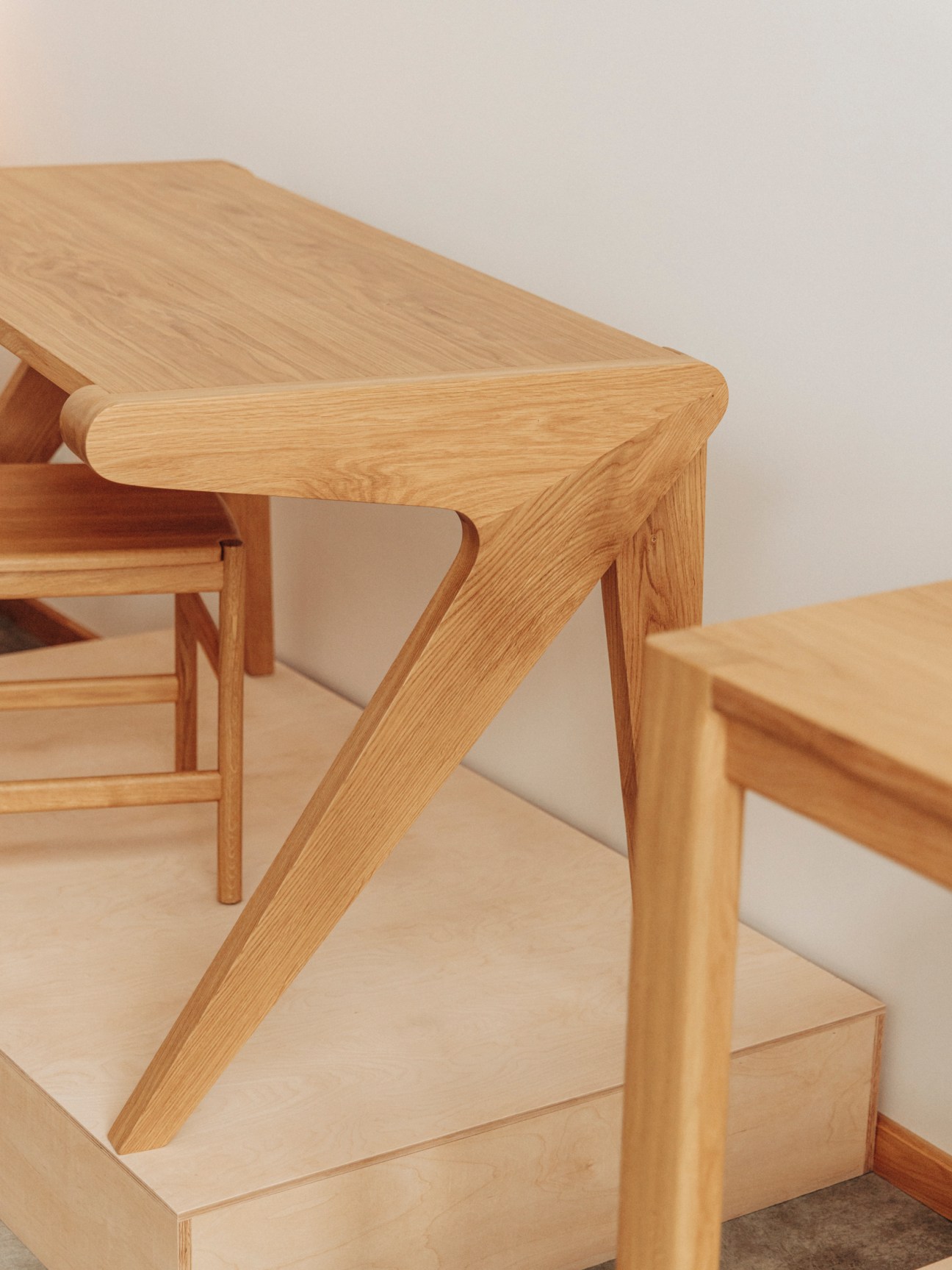 Simple oak furniture designs by Raw