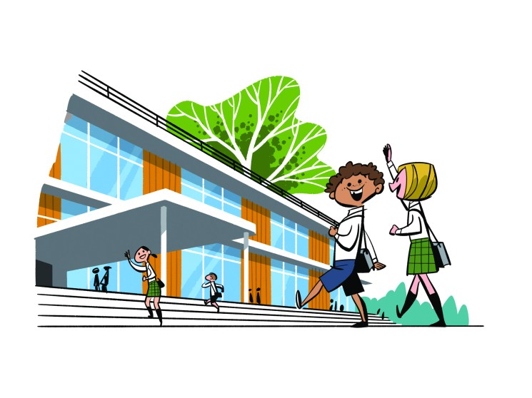 A modern, well-designed school building with natural lighting and quality architecture for learning