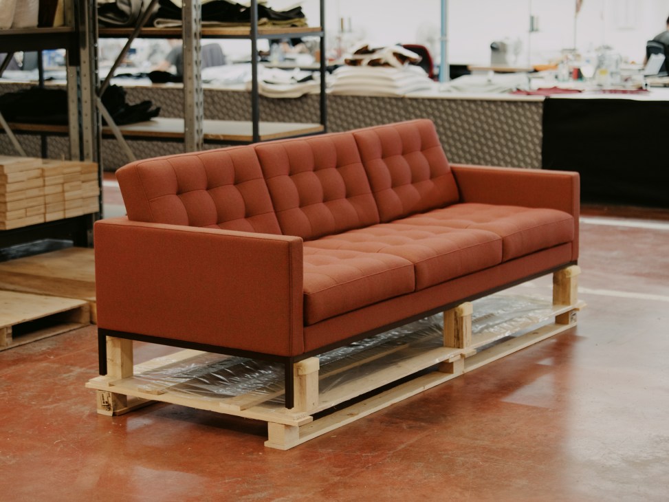 Multiple MR chairs by Mies van der Rohe with chrome frames and black leather seats