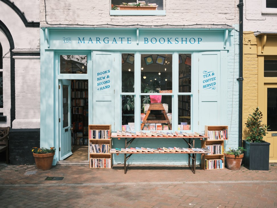 Interior of The Margate Bookshop with owner Francesca Wilkins