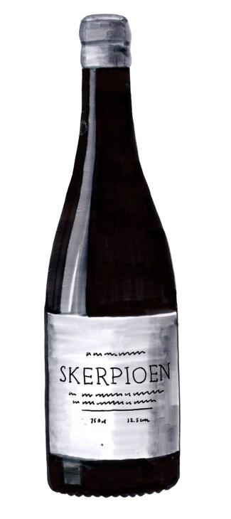 Skerpioen 2020 wine bottle by Eben Sadie from Swartland, South Africa.