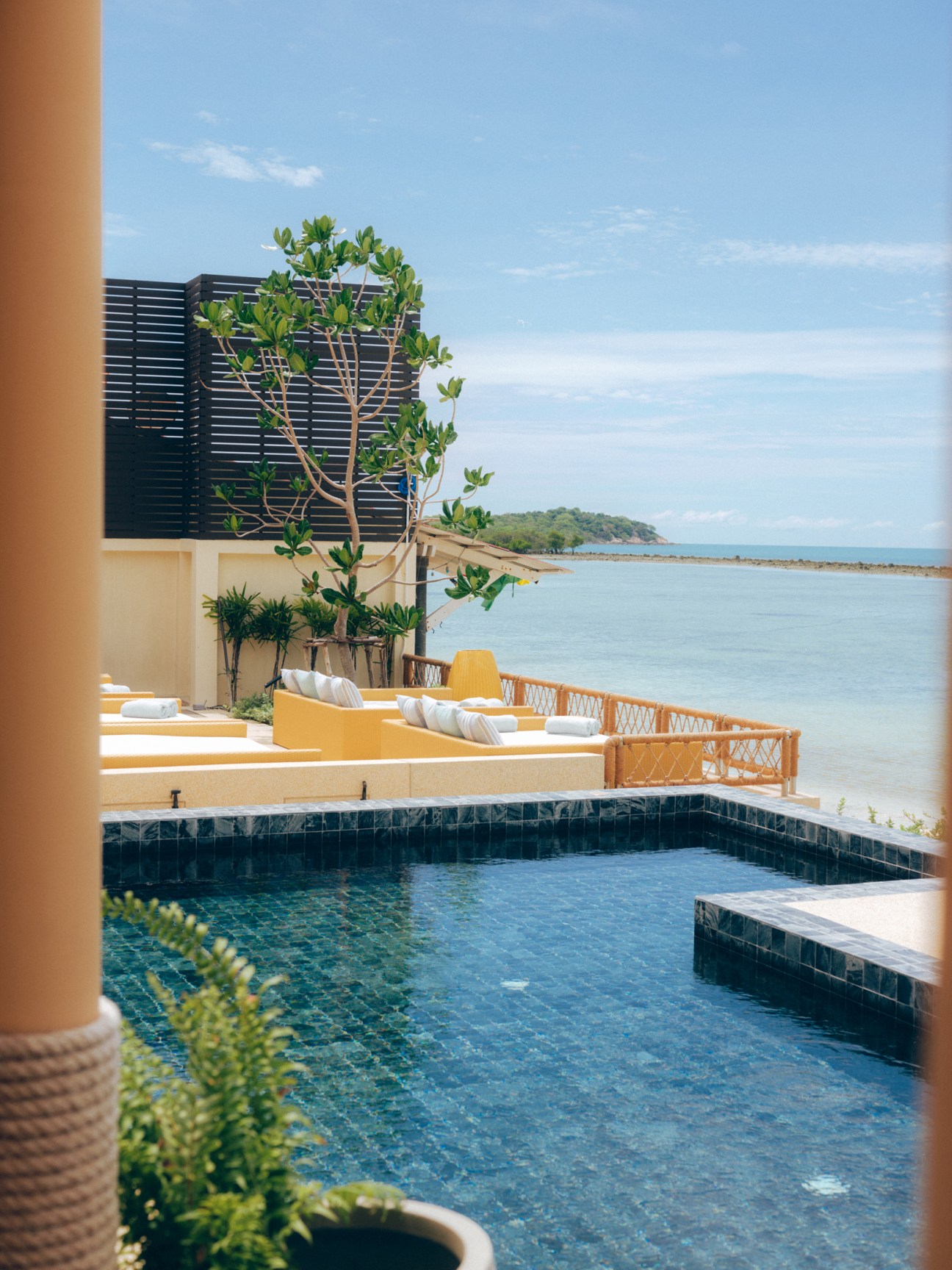 View of Cabanas beach club on Koh Samui
