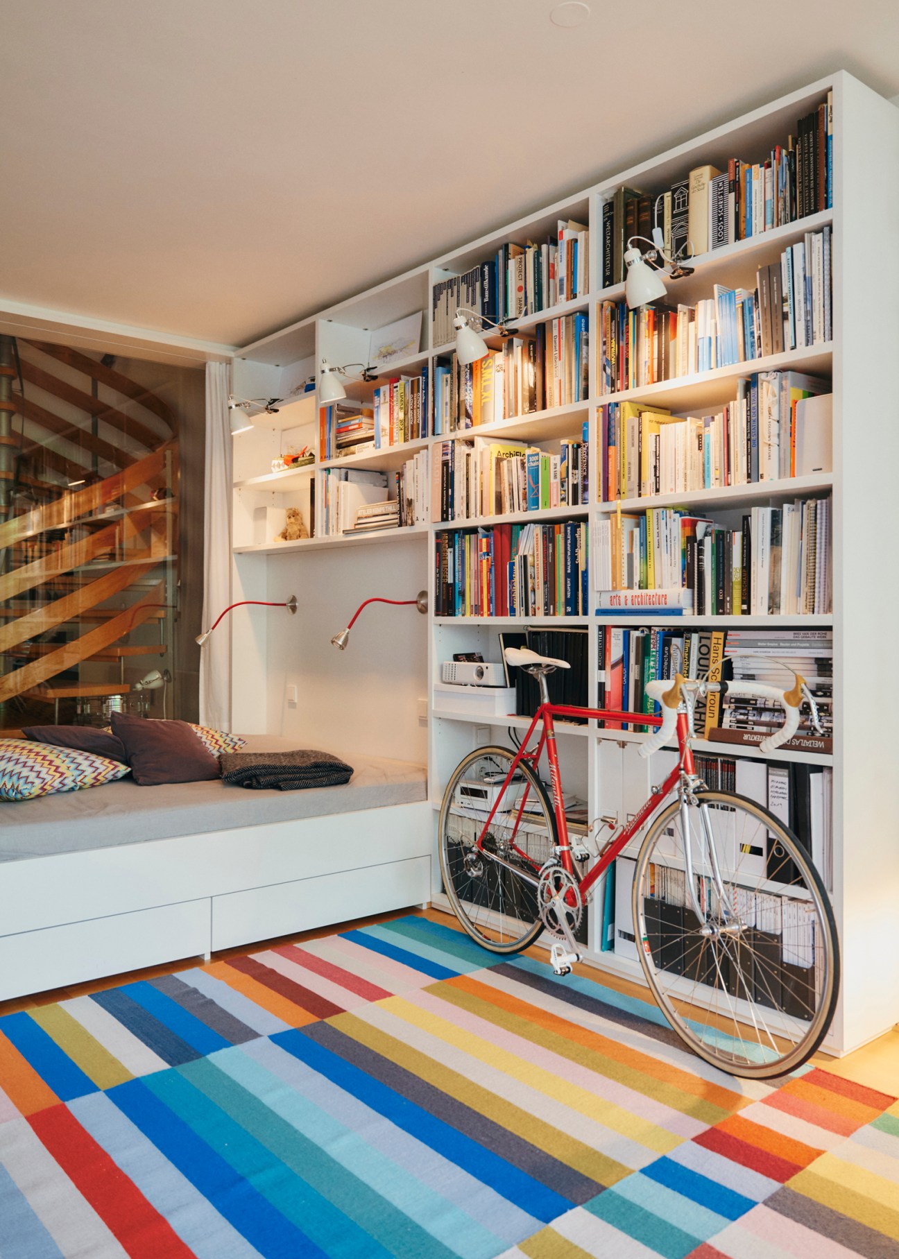 Main bedroom in the Nieses' apartment