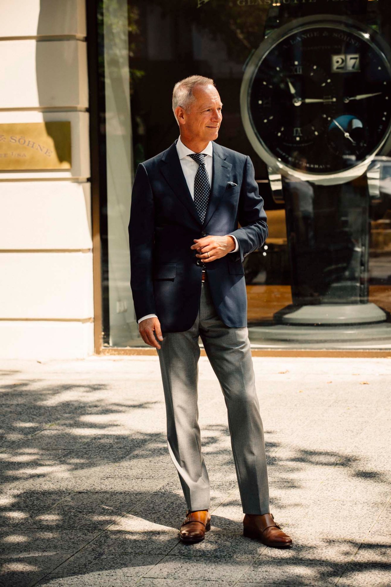 Wilhelm Schmid, CEO of A Lange & Söhne, standing outside the brand's German headquarters