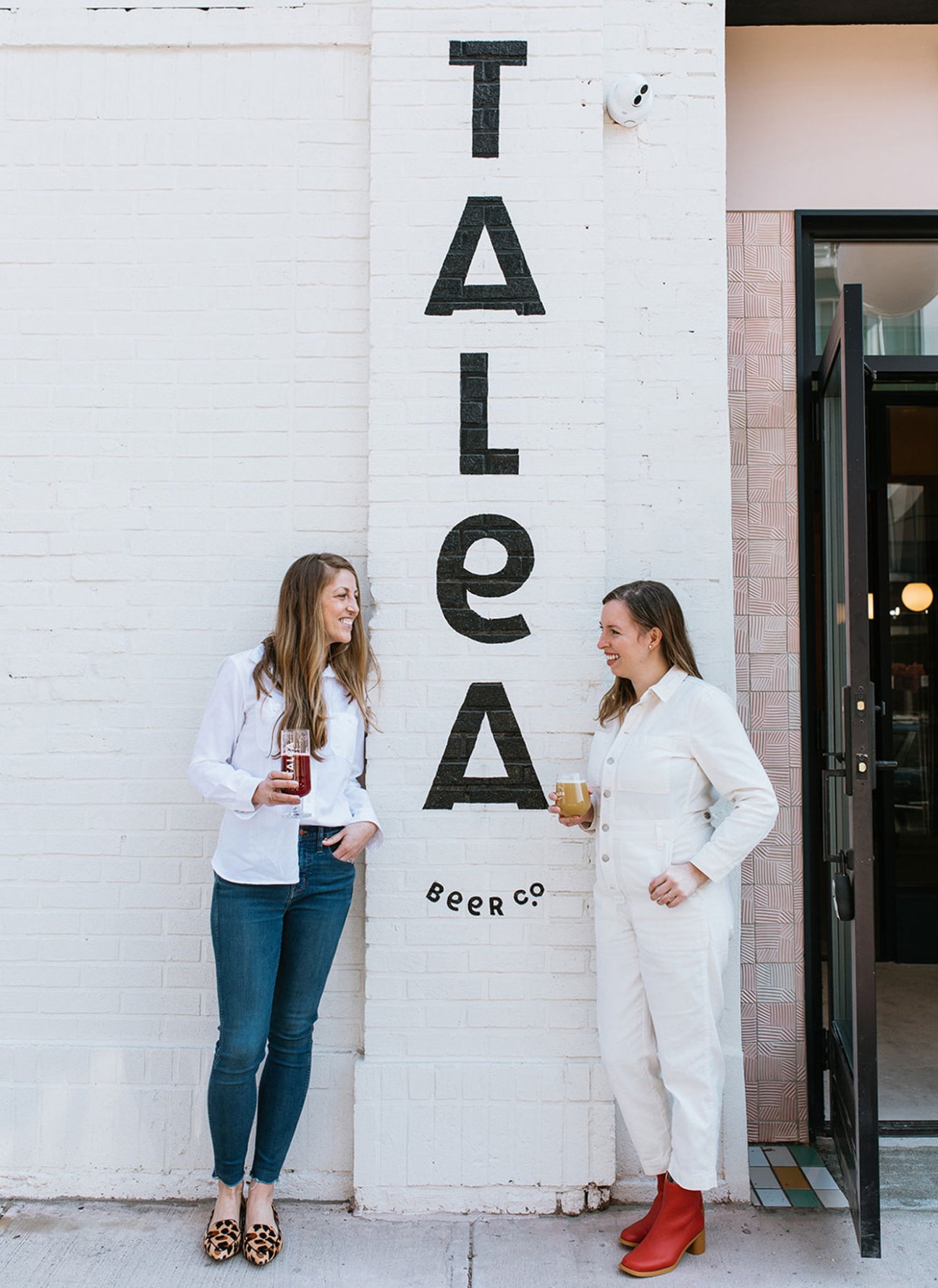 Beer taps at Talea brewery bar