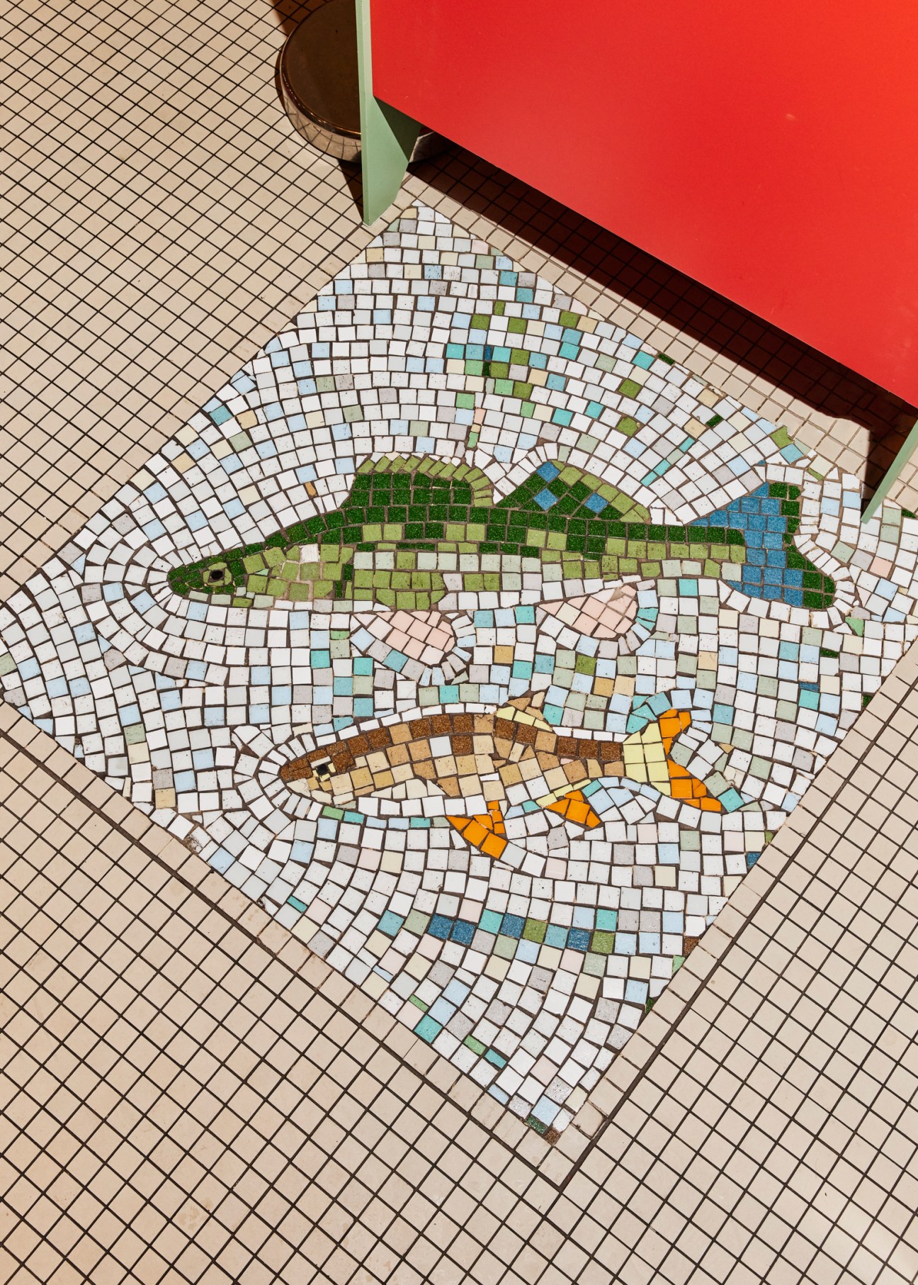 salmon mosaic