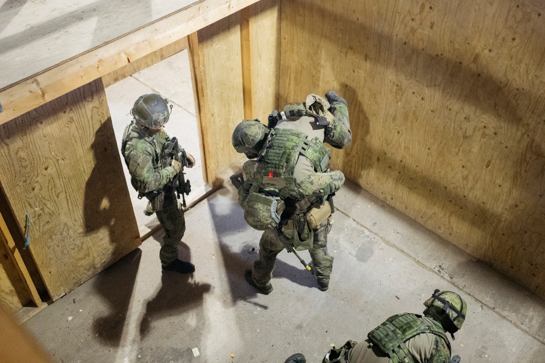 Finnish conscripts training for close-quarter combat