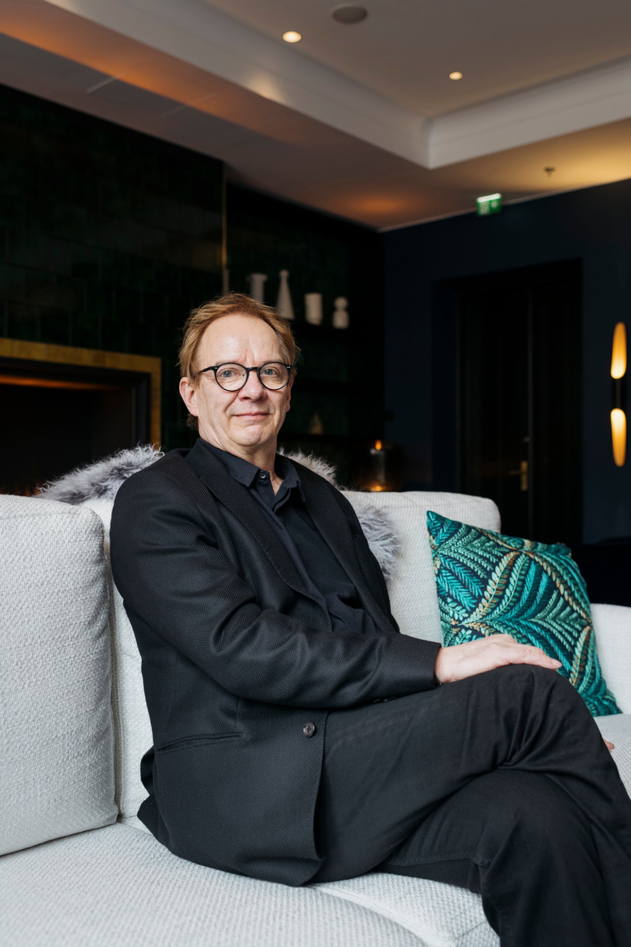 Portrait of Jaakko Puro, chief designer of the Scandic Grand Central hotel renovation