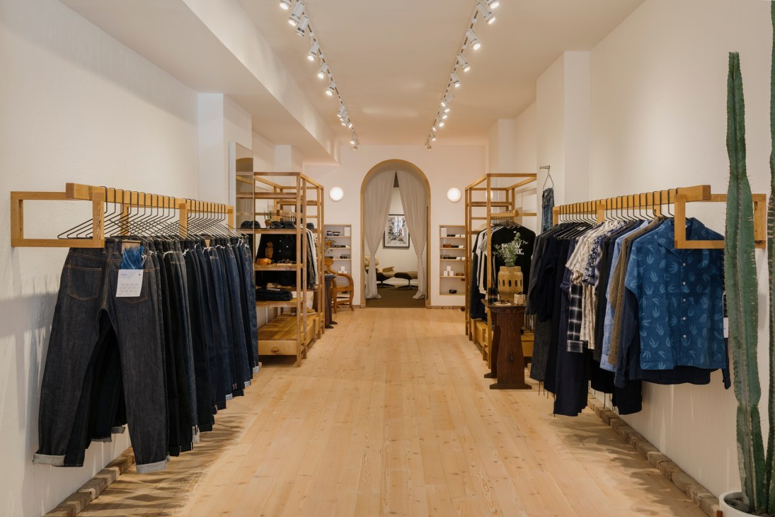 3sixteen raw denim and clothing display