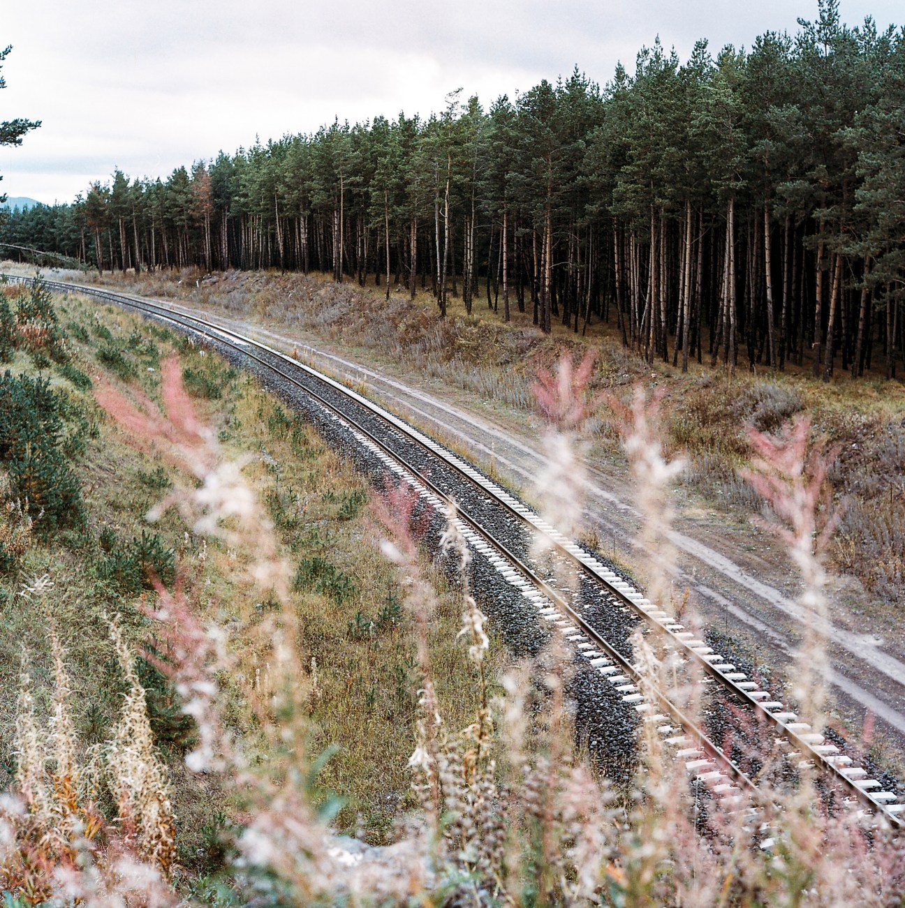 Soviet era train tracks in Georgia