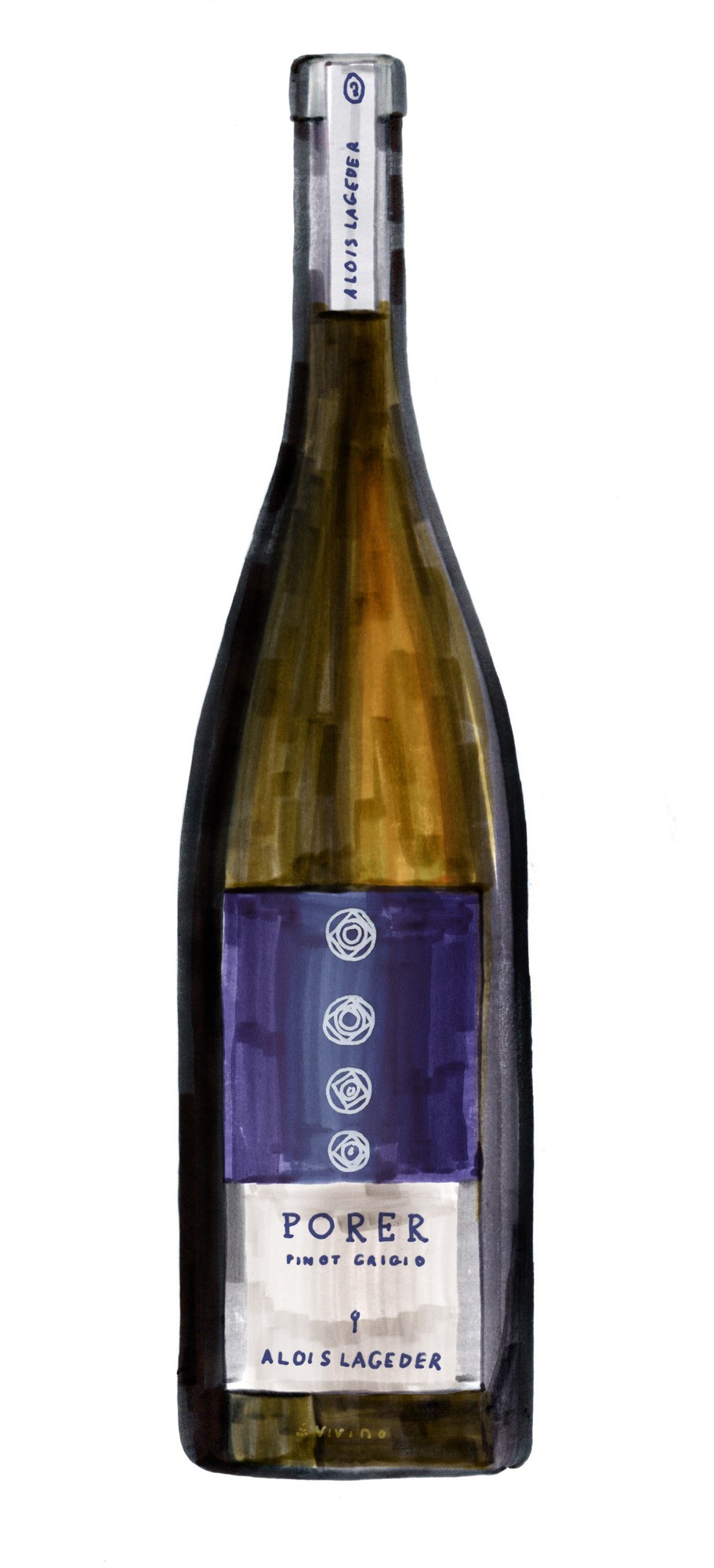 Bottle of Pinot Grigio Porer 2021 wine by Alois Lageder