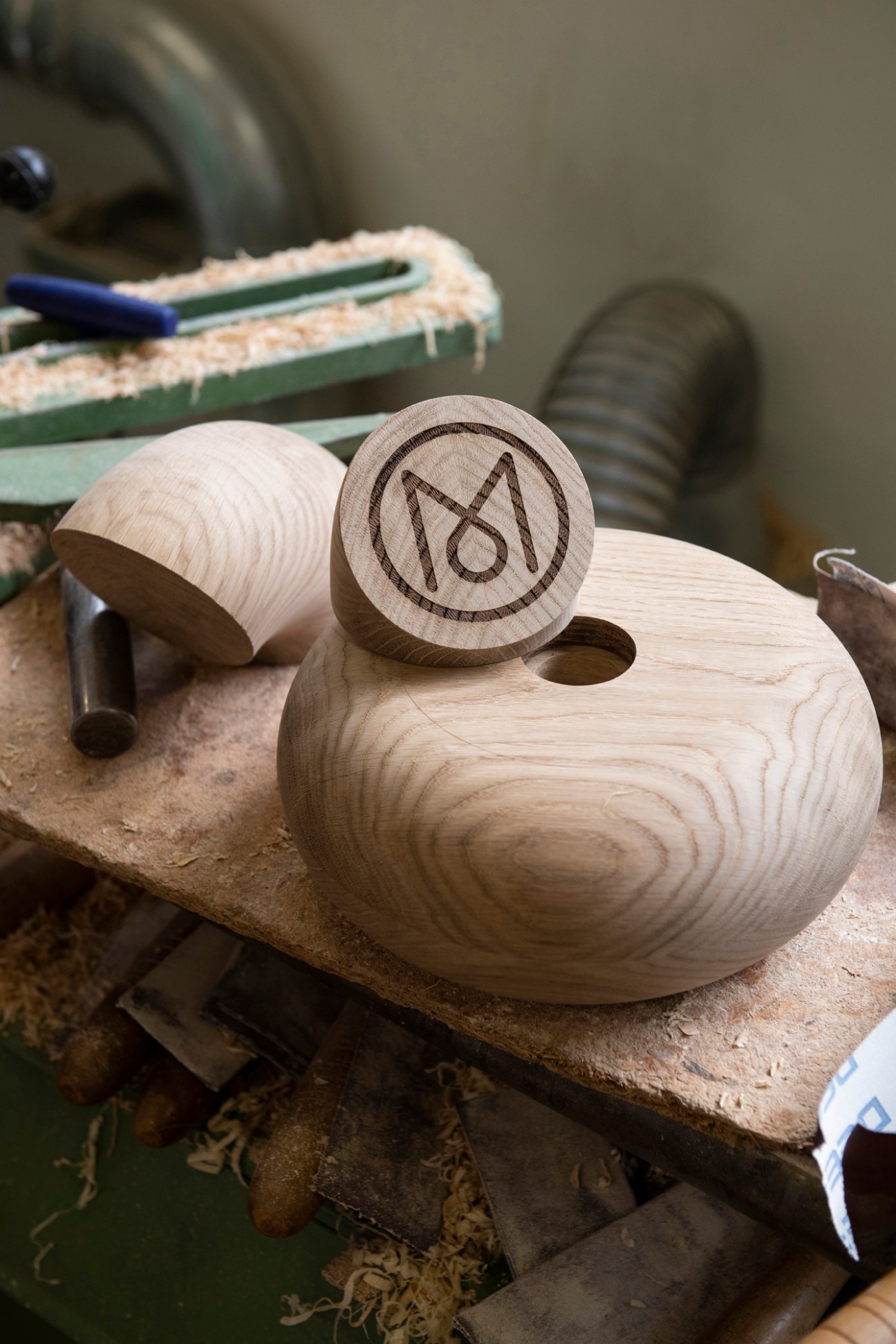 Wooden trophy with brass detail by designer Harry Thaler for Monocle Design Awards.