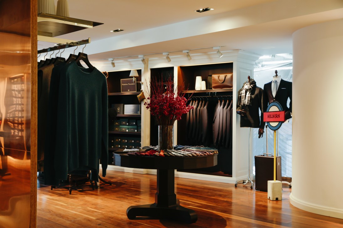 Interior of blbg Tokyo retail space showing minimalist white walls and modern display fixtures