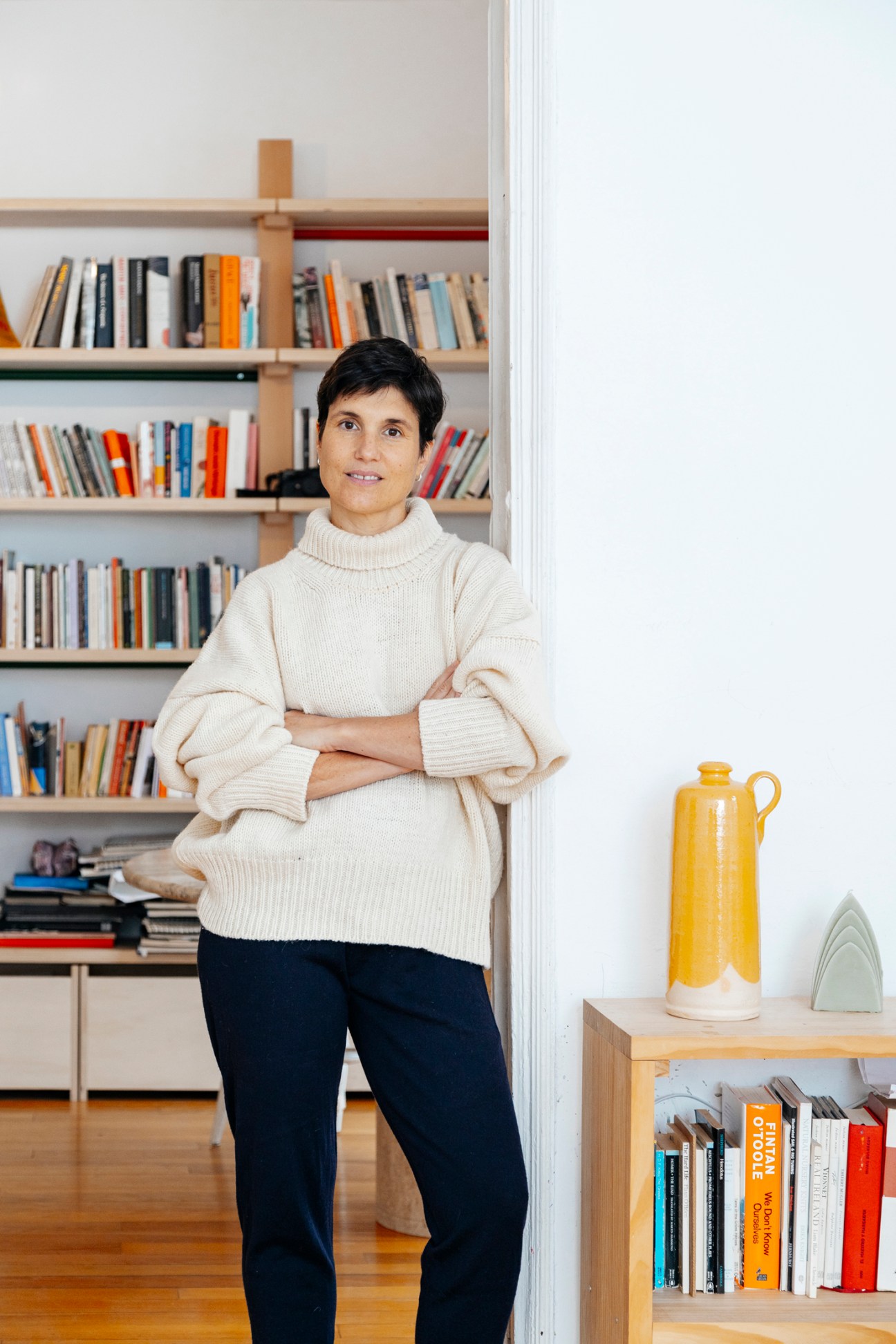 Portrait of Marta Bahillo, founder of Spanish knitwear brand Babaà