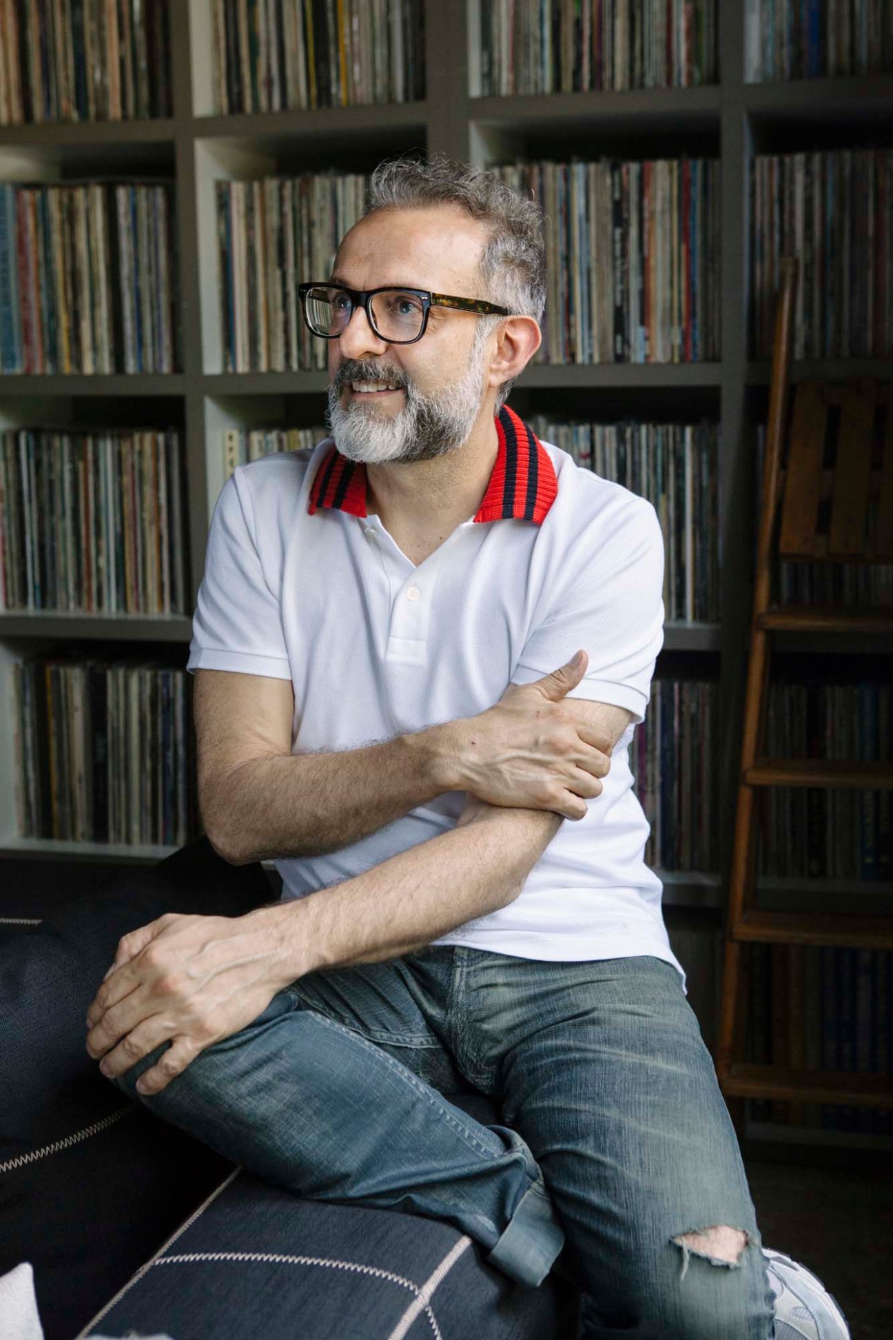 Chef Massimo Bottura during an interview