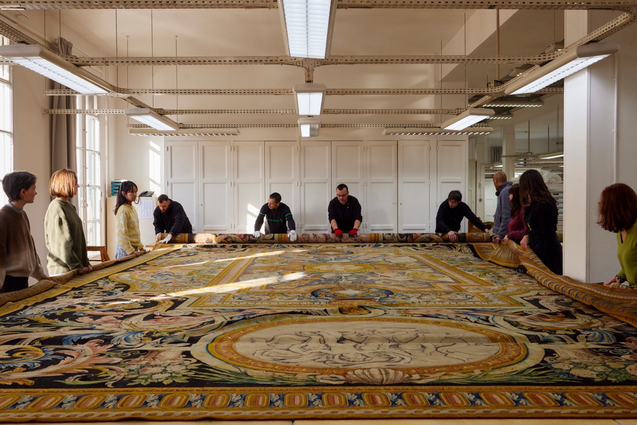 Carpet made for Louis XIV when he lived at the Louvre Palace