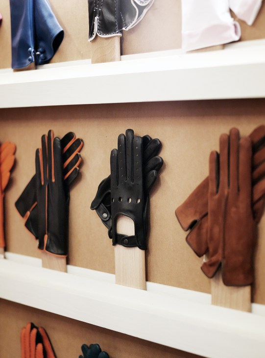 A display of leather gloves on sale in Lisbon