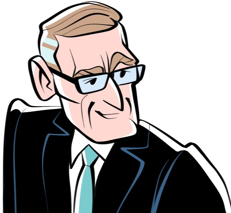 Bob Carr in formal portrait