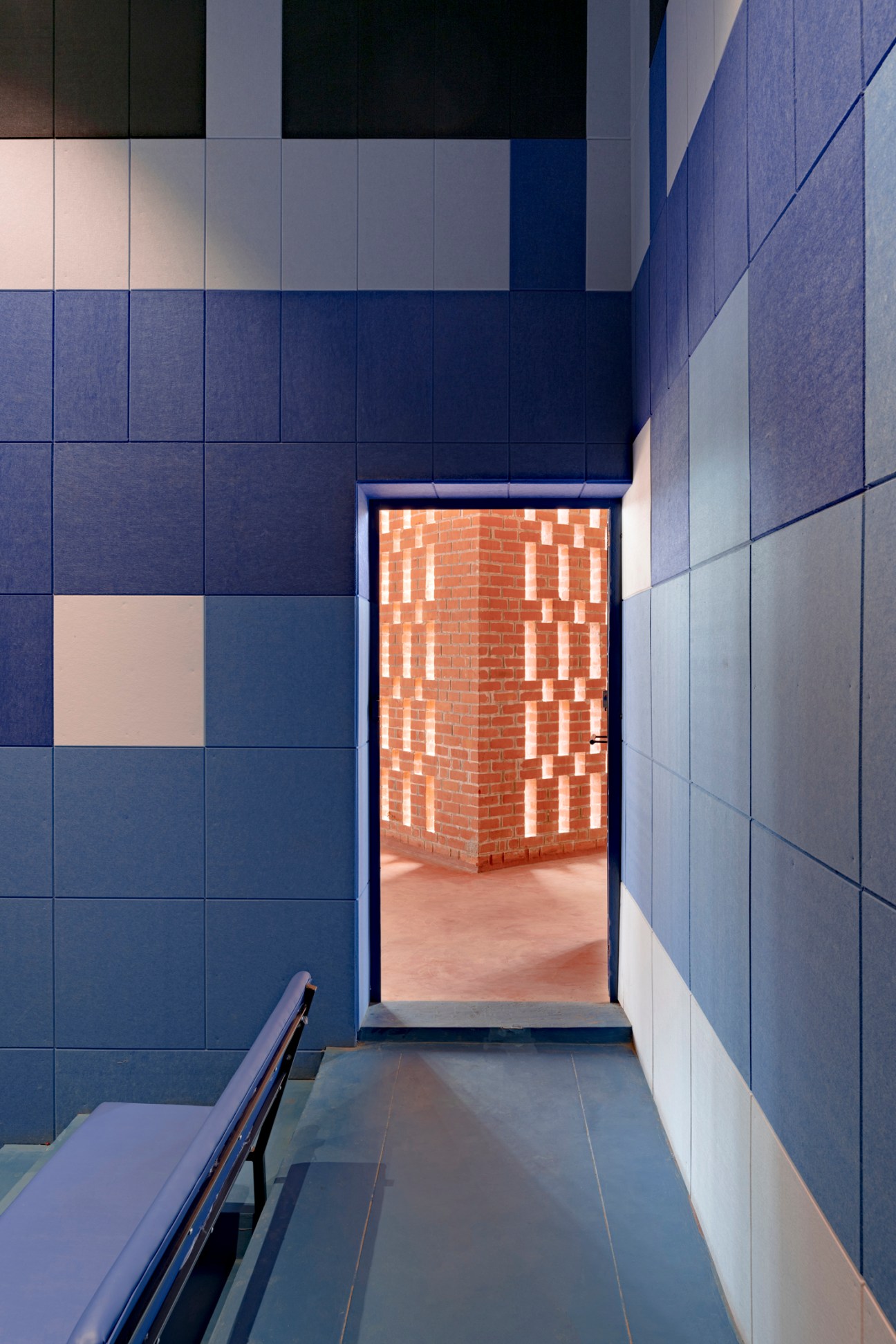 Blue theater interior