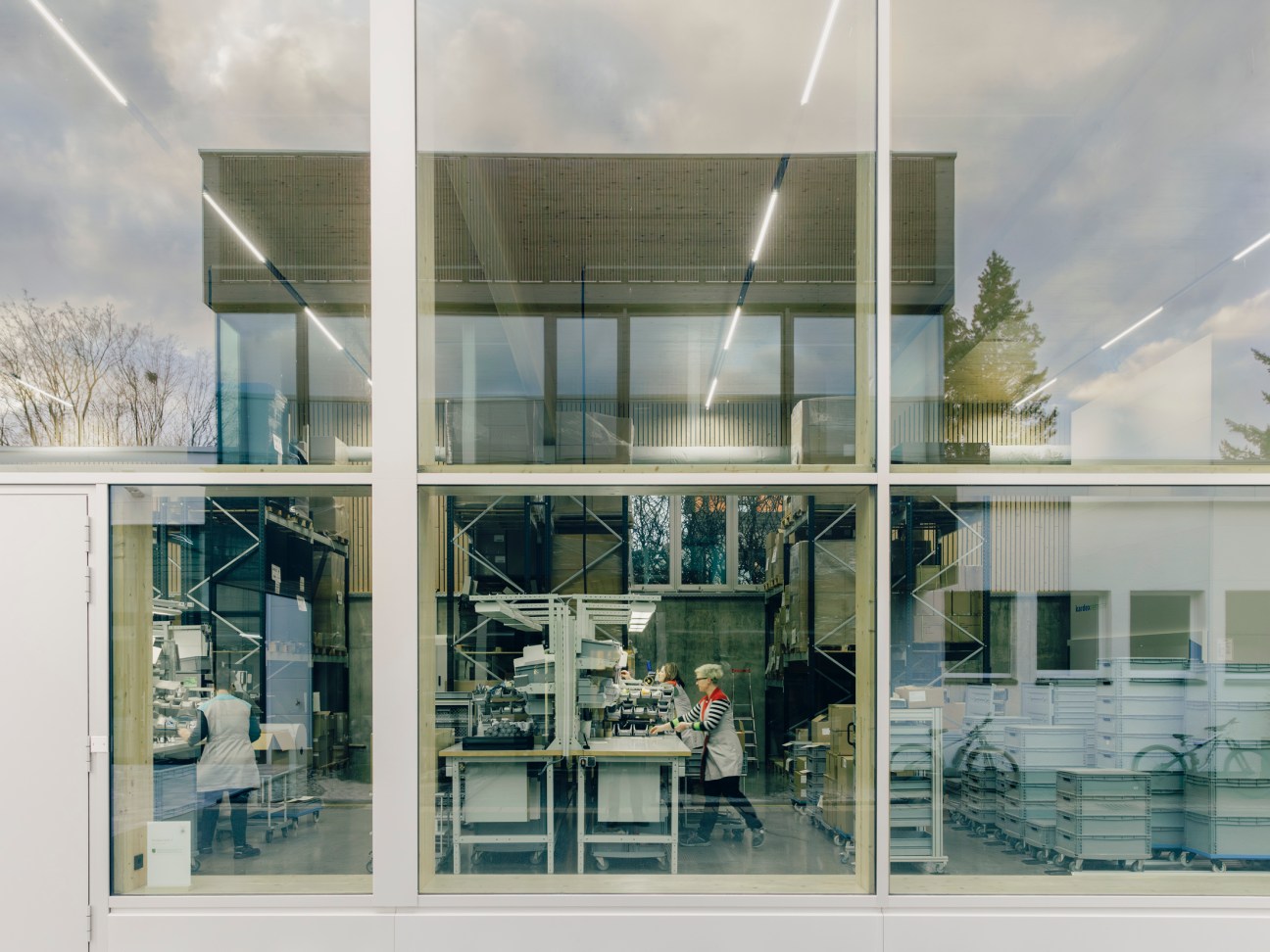 a peak from the outside into a manufacturing hub