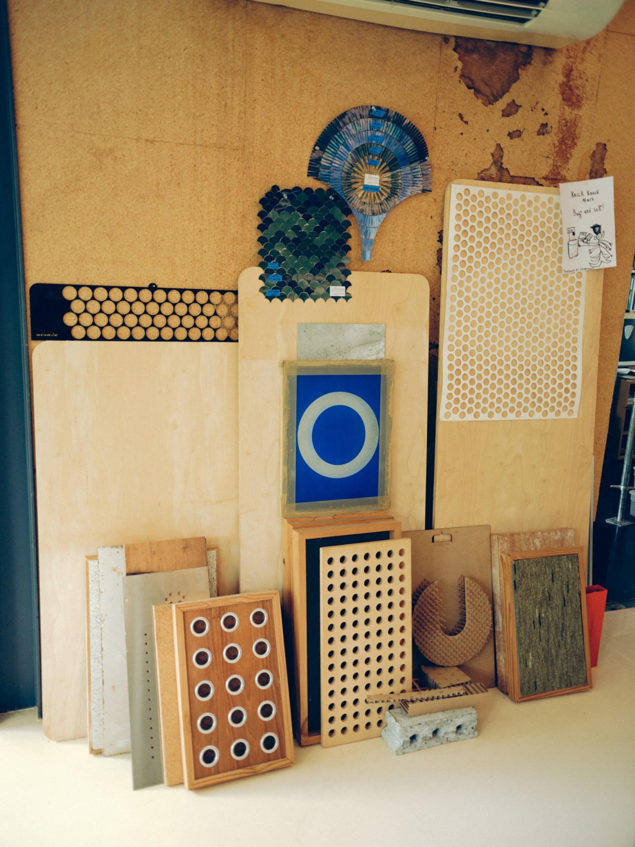 boards places againt a wall