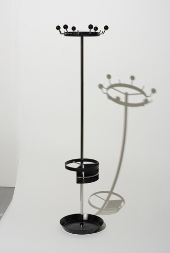Chrome-plated coatstand by Seledue, featuring sleek vertical design
