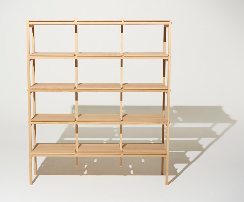 Kinuta N–SS01 shelves by Karimoku Case Study, minimalist wooden shelving unit with removable components