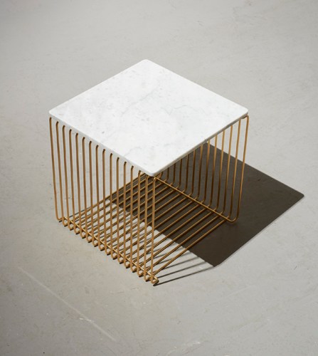 Panton Wire by Montana, steel modular shelving unit coated in 24-carat matte gold