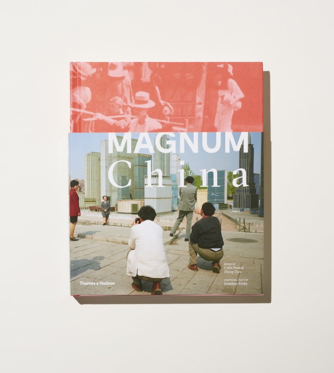 Cover of Magnum China photography book featuring urban cityscape with people.
