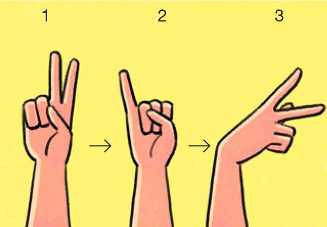 Three hand positions demonstrating the ASL sign for 'cool', showing progression from touching cheek to wrist snap.